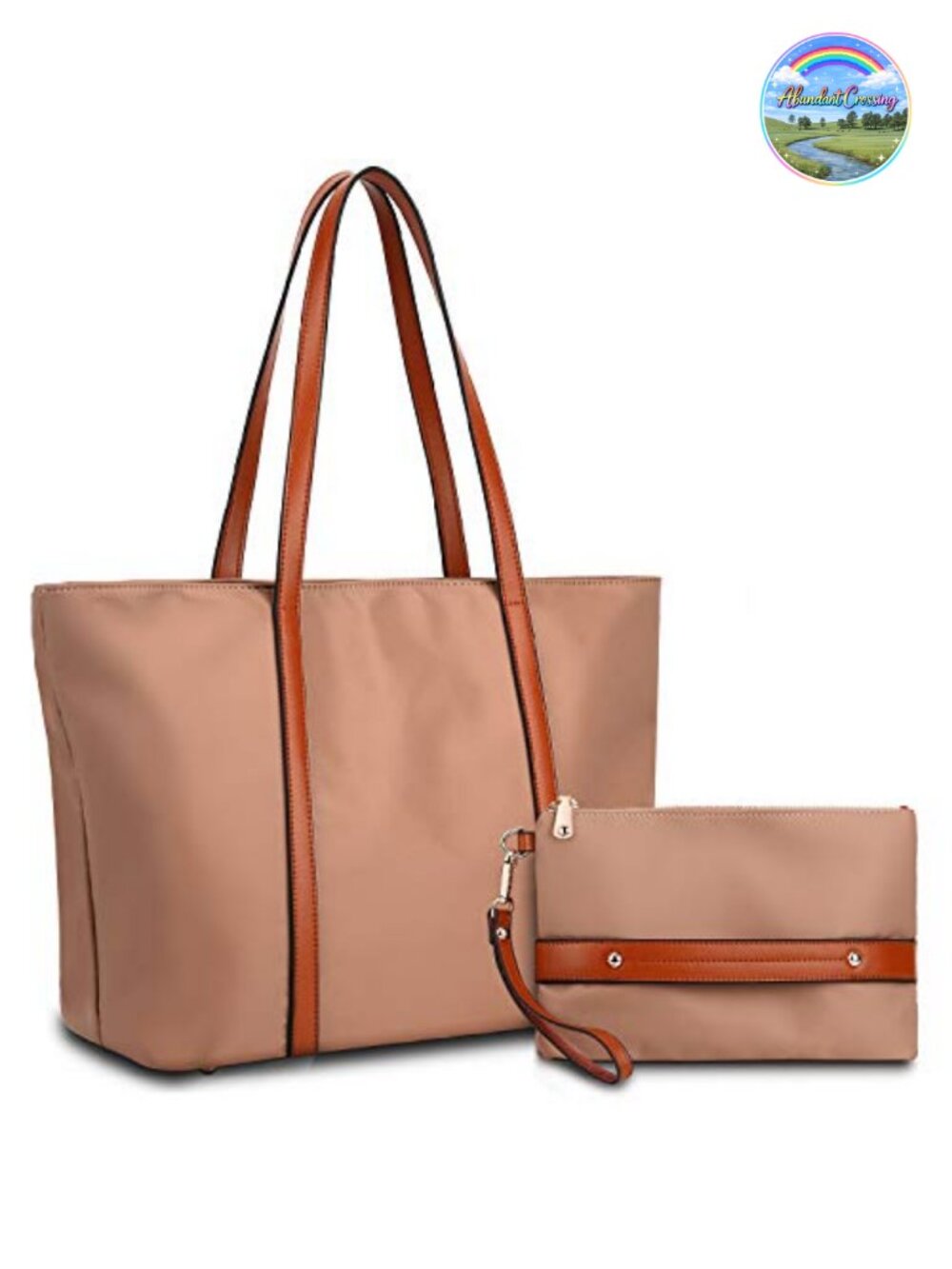 Nylon Tote Bag Shoulder Handbag Work Travel Beach Purse